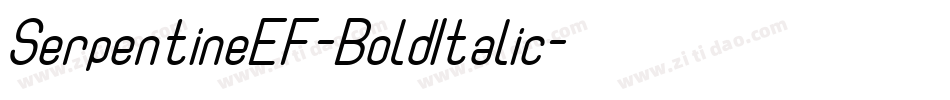 SerpentineEF-BoldItalic字体转换
