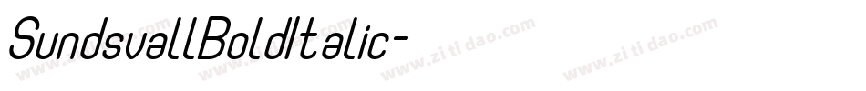 SundsvallBoldItalic字体转换