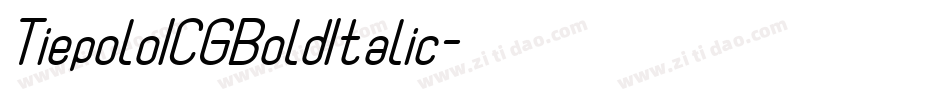 TiepoloICGBoldItalic字体转换