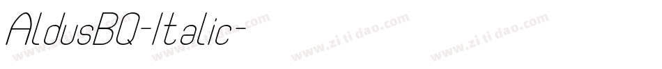 AldusBQ-Italic字体转换