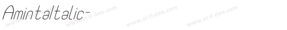 AmintaItalic字体转换