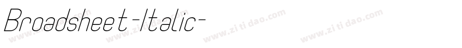 Broadsheet-Italic字体转换