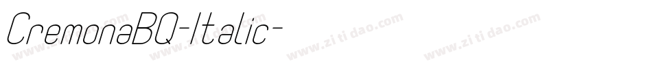CremonaBQ-Italic字体转换