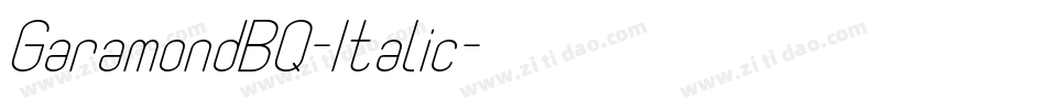 GaramondBQ-Italic字体转换