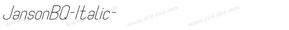 JansonBQ-Italic字体转换