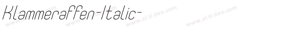Klammeraffen-Italic字体转换