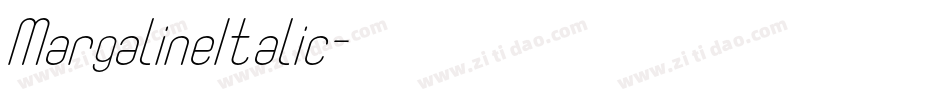 MargalineItalic字体转换