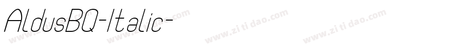 AldusBQ-Italic字体转换