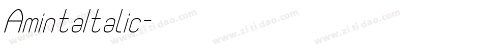 AmintaItalic字体转换