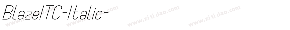 BlazeITC-Italic字体转换