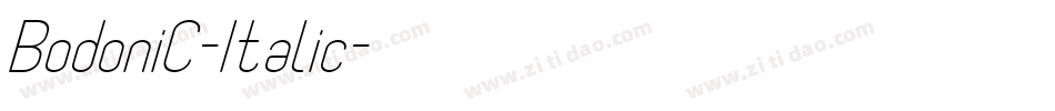 BodoniC-Italic字体转换