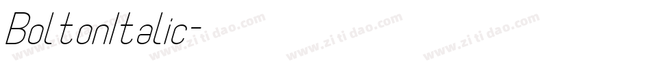 BoltonItalic字体转换