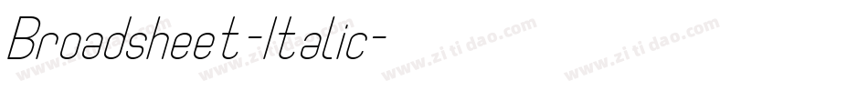 Broadsheet-Italic字体转换