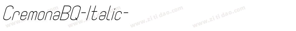 CremonaBQ-Italic字体转换
