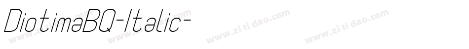 DiotimaBQ-Italic字体转换