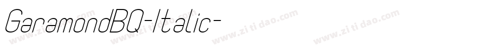 GaramondBQ-Italic字体转换