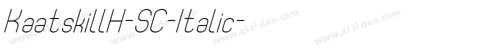 KaatskillH-SC-Italic字体转换