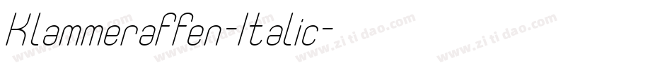 Klammeraffen-Italic字体转换