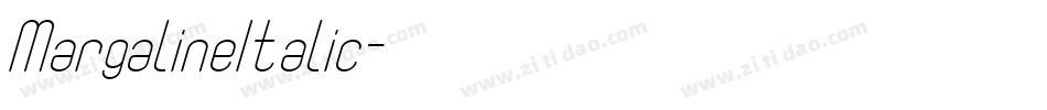 MargalineItalic字体转换
