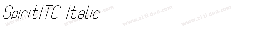 SpiritITC-Italic字体转换