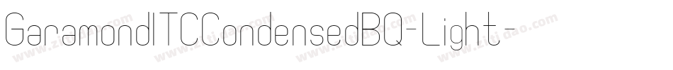 GaramondITCCondensedBQ-Light字体转换