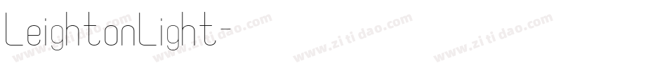 LeightonLight字体转换