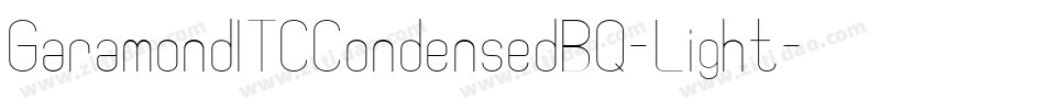 GaramondITCCondensedBQ-Light字体转换