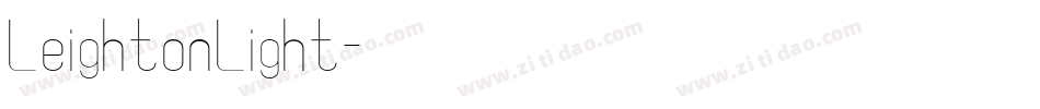 LeightonLight字体转换