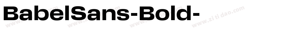 BabelSans-Bold字体转换