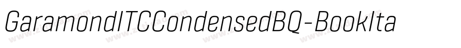 GaramondITCCondensedBQ-BookItalic字体转换