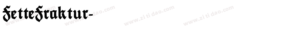 FetteFraktur字体转换