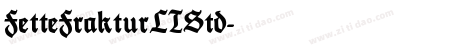 FetteFrakturLTStd字体转换