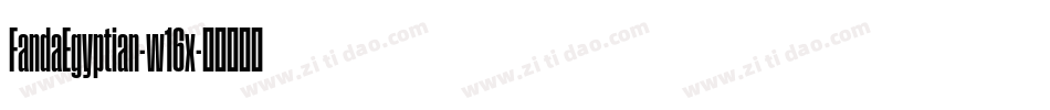 FandaEgyptian-w16x字体转换