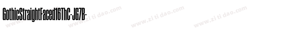 GothicStraightFaced16ThC-JG7B字体转换