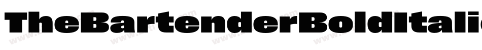 TheBartenderBoldItalic-51XXx字体转换