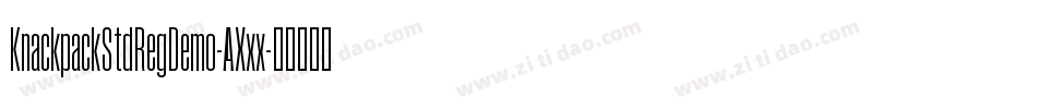 KnackpackStdRegDemo-AXxx字体转换