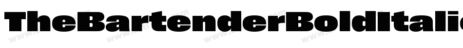 TheBartenderBoldItalic-51XXx字体转换