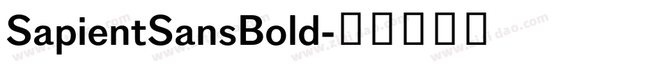 SapientSansBold字体转换