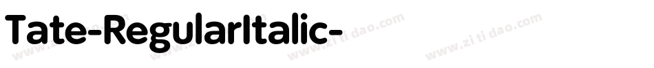 Tate-RegularItalic字体转换