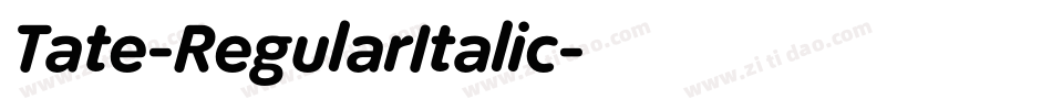 Tate-RegularItalic字体转换