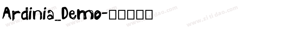 Ardinia_Demo字体转换