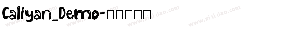 Caliyan_Demo字体转换