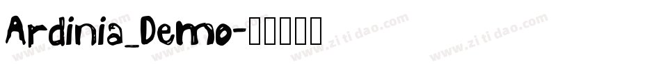 Ardinia_Demo字体转换