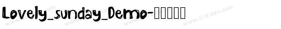 Lovely_sunday_Demo字体转换