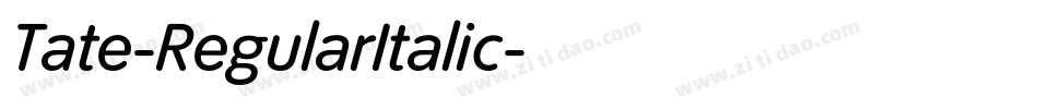 Tate-RegularItalic字体转换