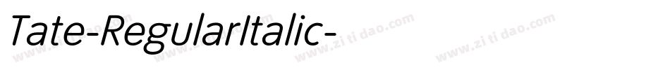 Tate-RegularItalic字体转换