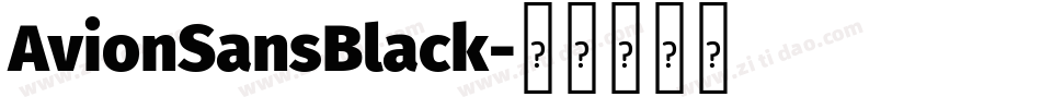 AvionSansBlack字体转换