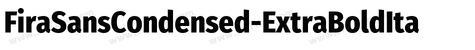 FiraSansCondensed-ExtraBoldItalic字体转换