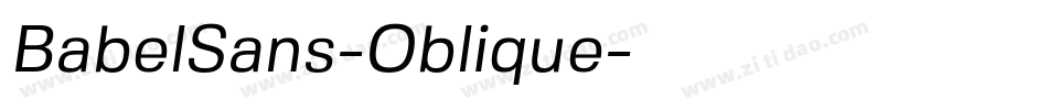 BabelSans-Oblique字体转换