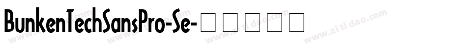 BunkenTechSansPro-Se字体转换